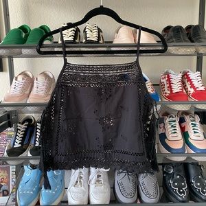 Free People Eyelet Garden Party Top